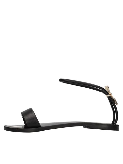 Sandali flat in pelle PATRIZIA PEPE | PPJ331 VIT.NERO